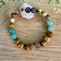 Bracelet Chance, Intuition & Apaisement - Pierre de lune, Aventurine & Jaspe boutique de Mamie Lucie, bracelets en pierre naturelle, collection de bracelets, bracelet 7 chakras, bracelet protection, bracelet bien-être, bracelet lithothérapie, lithothérapie, pierres naturelles, énergie positive, harmonie, apaisement, sérénité, protection énergétique, équilibre émotionnel, ancrage, confiance en soi, méditation, spiritualité, développement personnel, cadeau bien-être, Saint-Louis, Bâle, Strasbourg