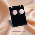 Boucles d'oreilles en Quartz rose 10 mm