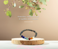 Protection, confiance en soi & équilibre des 7 chakras – Labradorite & 7 pierres (modèle 1)