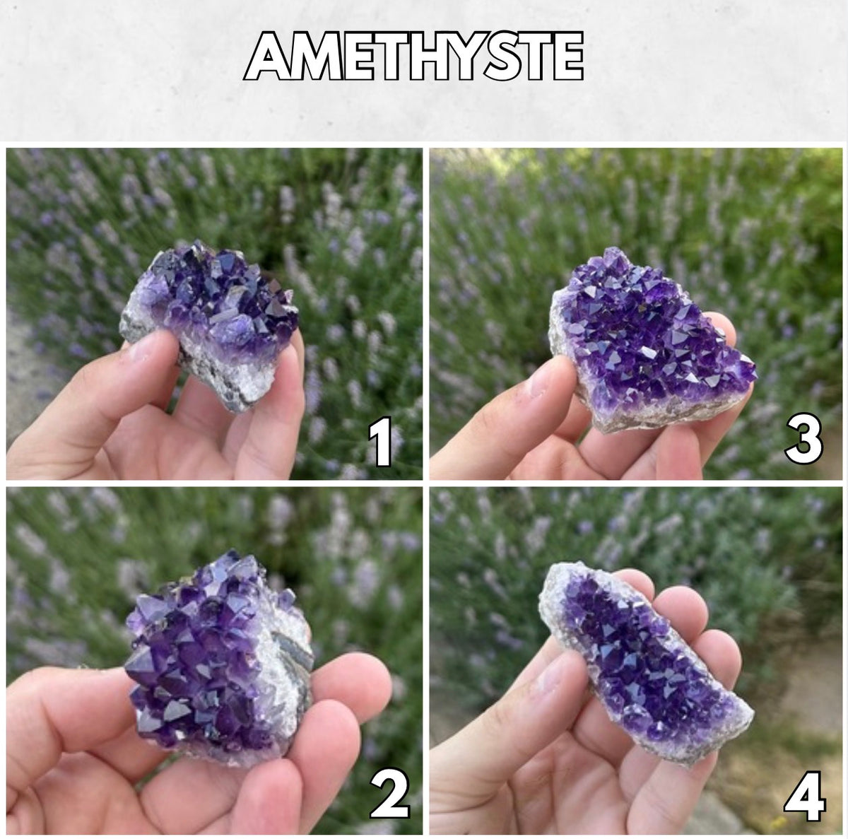 améthyste, améthyste d’Uruguay, améthyste naturelle, pierre naturelle d’Uruguay, cristal naturel, quartz violet, lithothérapie, pierres naturelles, minéraux naturels, bien-être, sérénité, apaisement, protection énergétique, purification énergétique, harmonisation des chakras, méditation, développement spirituel, équilibre émotionnel, énergie positive, boutique de Mamie Lucie, Saint-Louis, Bâle, Strasbourg, Colmar, Mulhouse, Obernai, Dietwiller, Obersaasheim