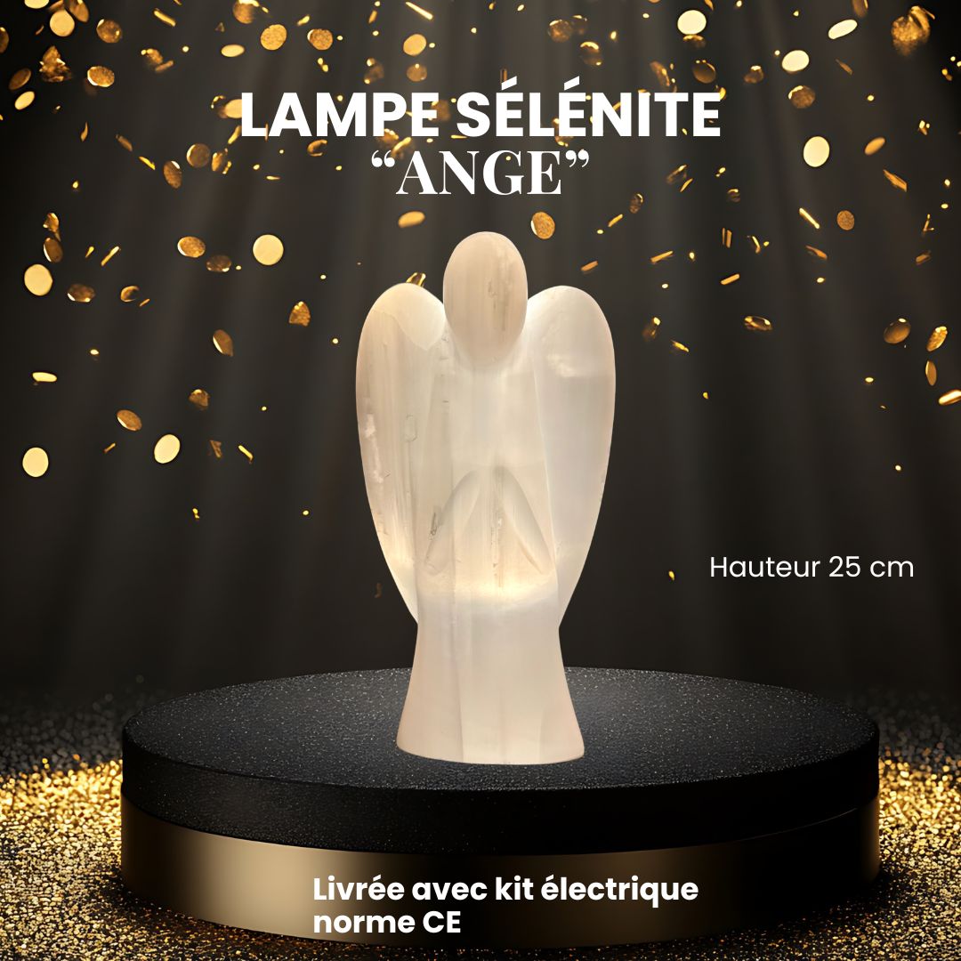 boutique de Mamie Lucie, lampe ange en sélénite, ange en sélénite, sélénite, pierre naturelle, lithothérapie, pierres naturelles, minéraux naturels, bien-être, purification énergétique, apaisement, sérénité, harmonie, énergie positive, méditation, décoration spirituelle, Saint-Louis, Bâle, Strasbourg, Colmar, Mulhouse, Dietwiller, Obersaasheim