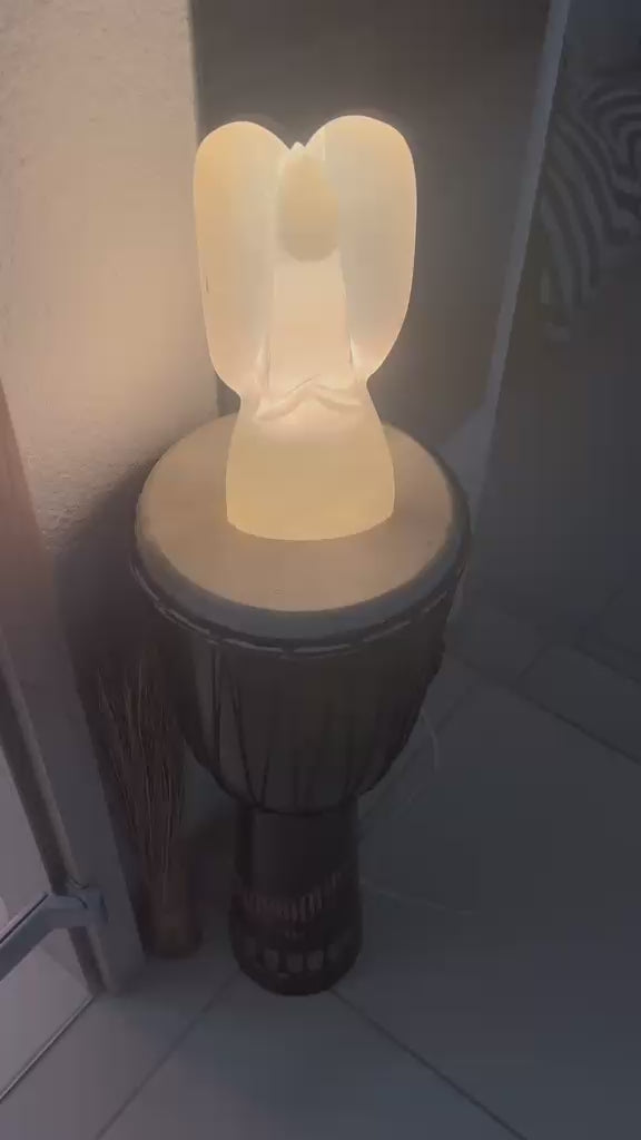 Lampe sélénite "Ange" (hauteur 25 cm)