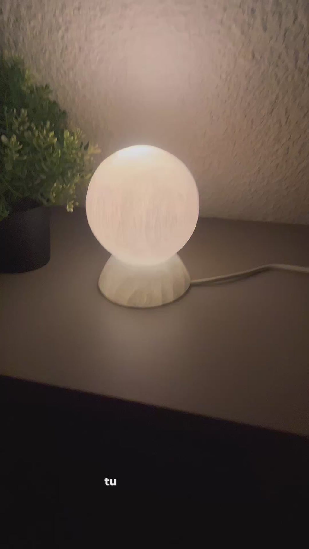 Lampe sélénite "sphère" (hauteur 15cm)