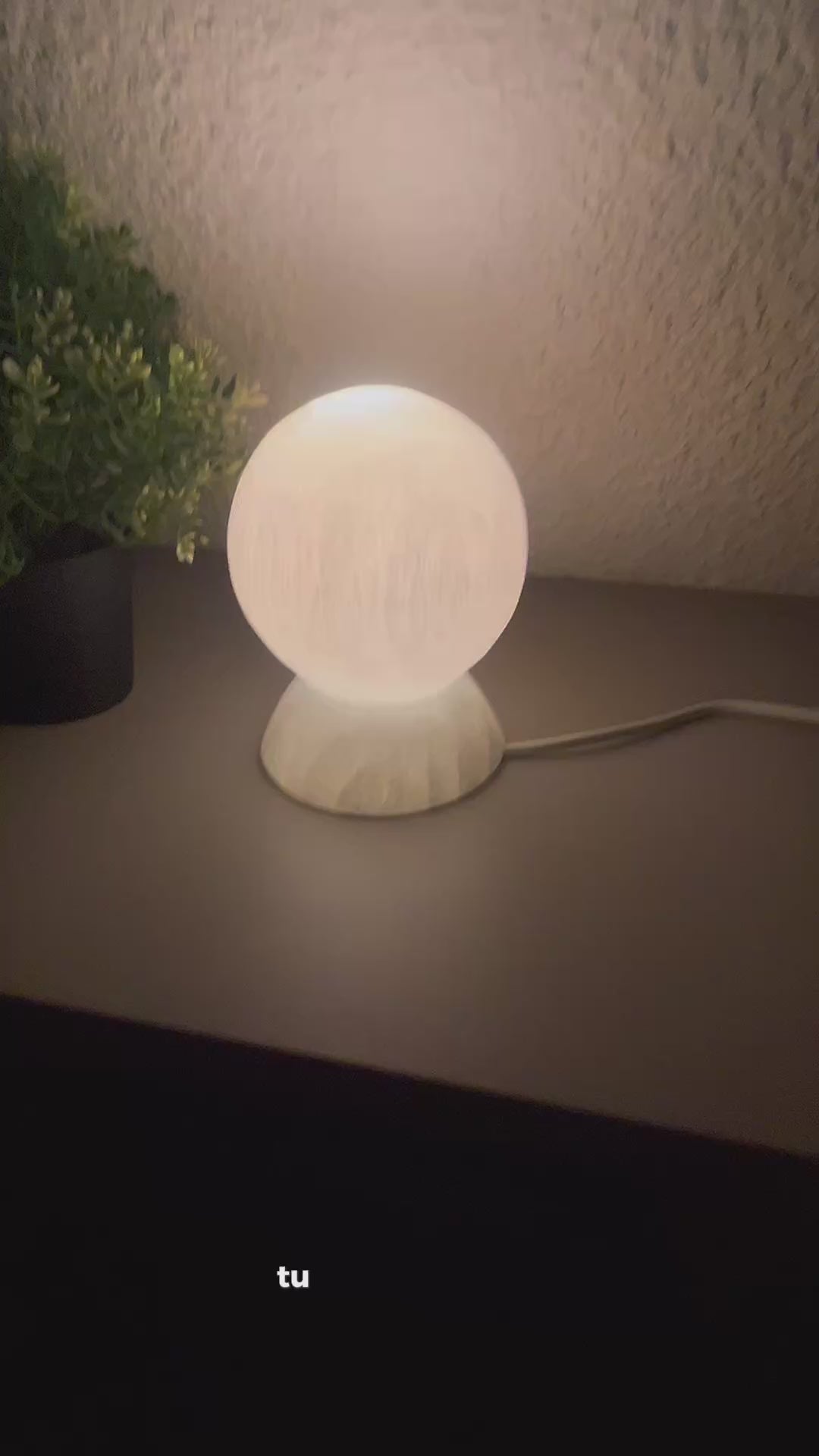 Lampe sélénite "sphère" (hauteur 15cm)