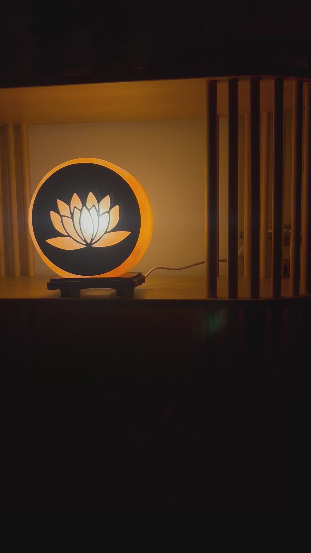 Lampe de sel Himalaya fleurs