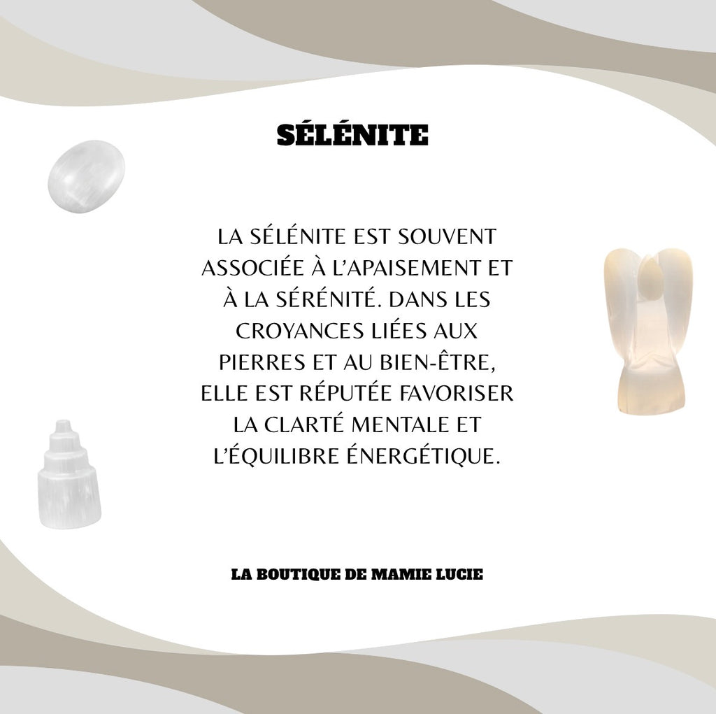 sélénite, pierre de sélénite, sélénite naturelle, lithothérapie, pierre naturelle, cristal, purification énergétique, nettoyage énergétique, rechargement des pierres, méditation, chakra couronne, apaisement, harmonie, énergie positive, bien-être, minéral naturel, cristal blanc, développement spirituel Mulhouse, Saint-Louis, Strasbourg, Colmar, Obernai, Sainte-Marie-aux-Mines Bâle Dietwiller Habsheim 